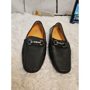 Vostey‎ Men's Penny Loafers size 9 Slip on Shoes Black  EUC